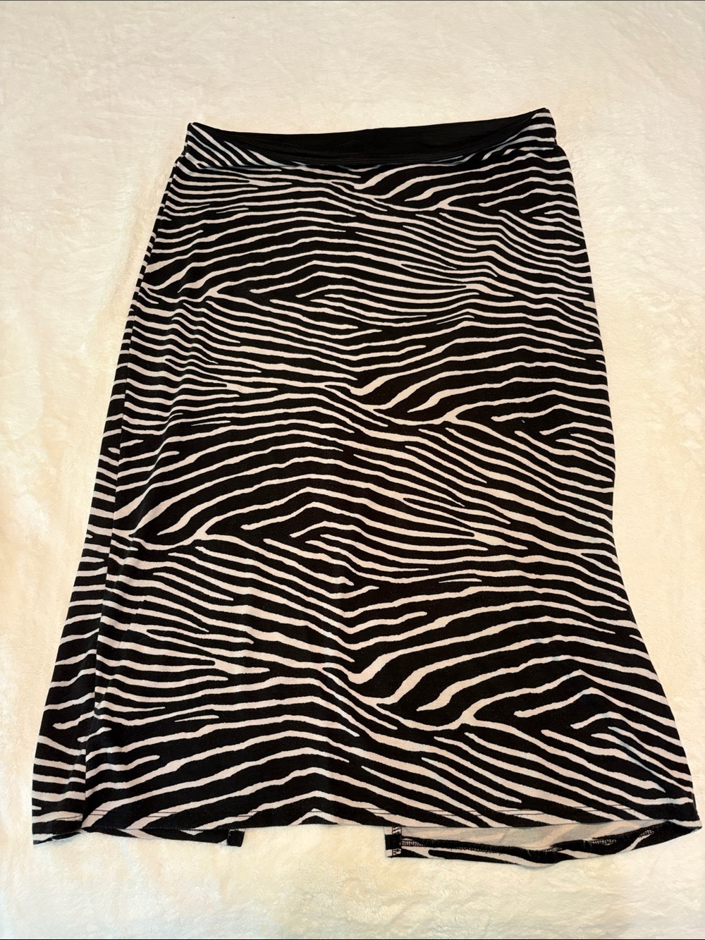 H&M Black and beige Zebra Midi Skirt